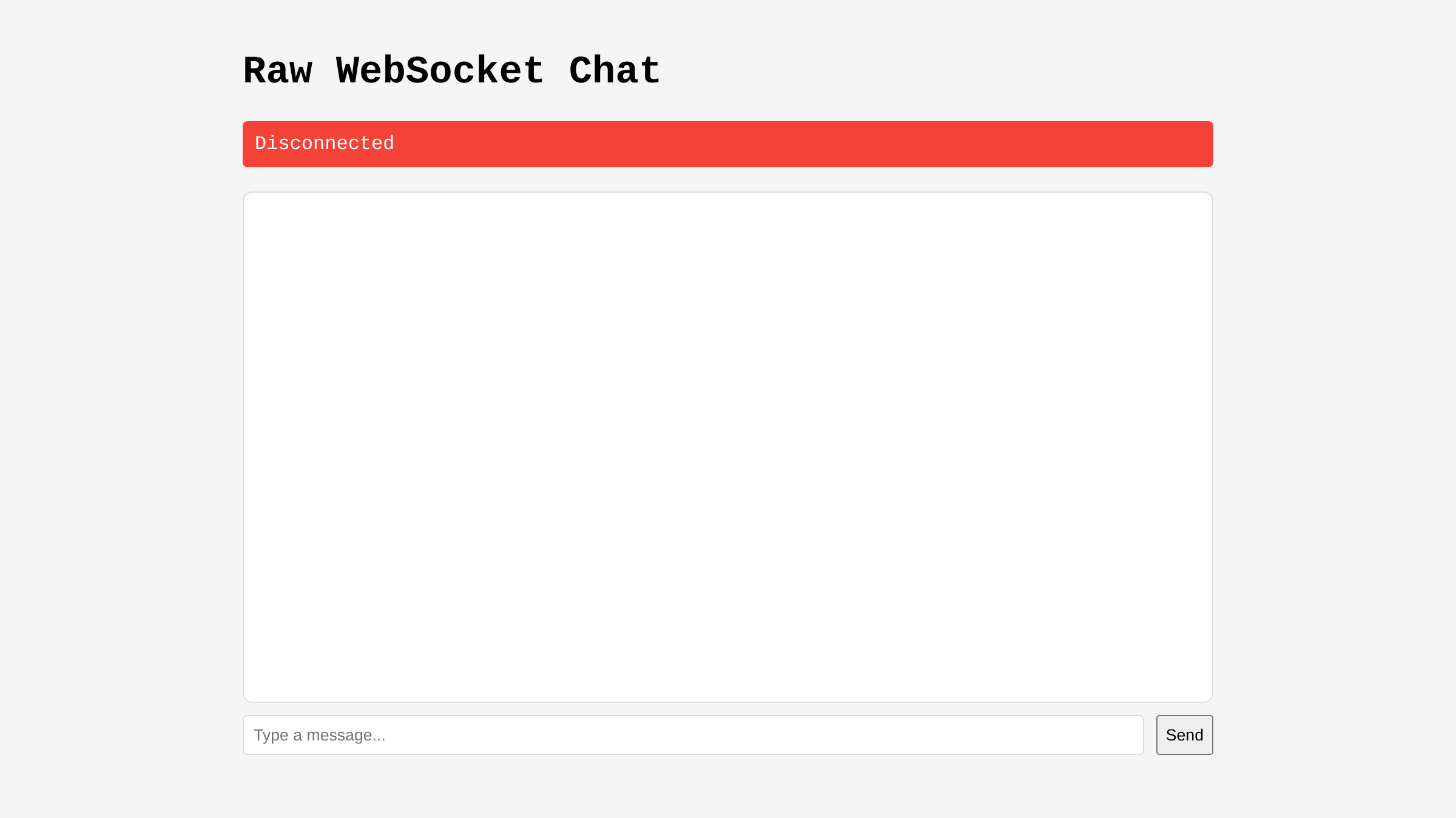 Raw WebSocket Handler